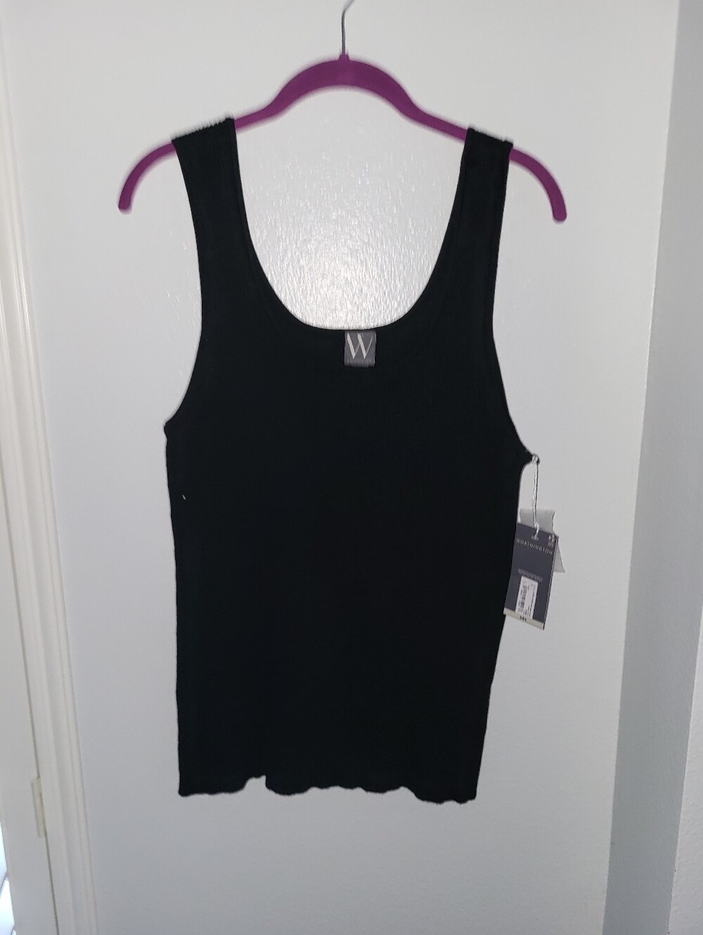 Worthington dressy Black Ribbed Scoop-Neck Tank Top - Size XXL - New with Tags